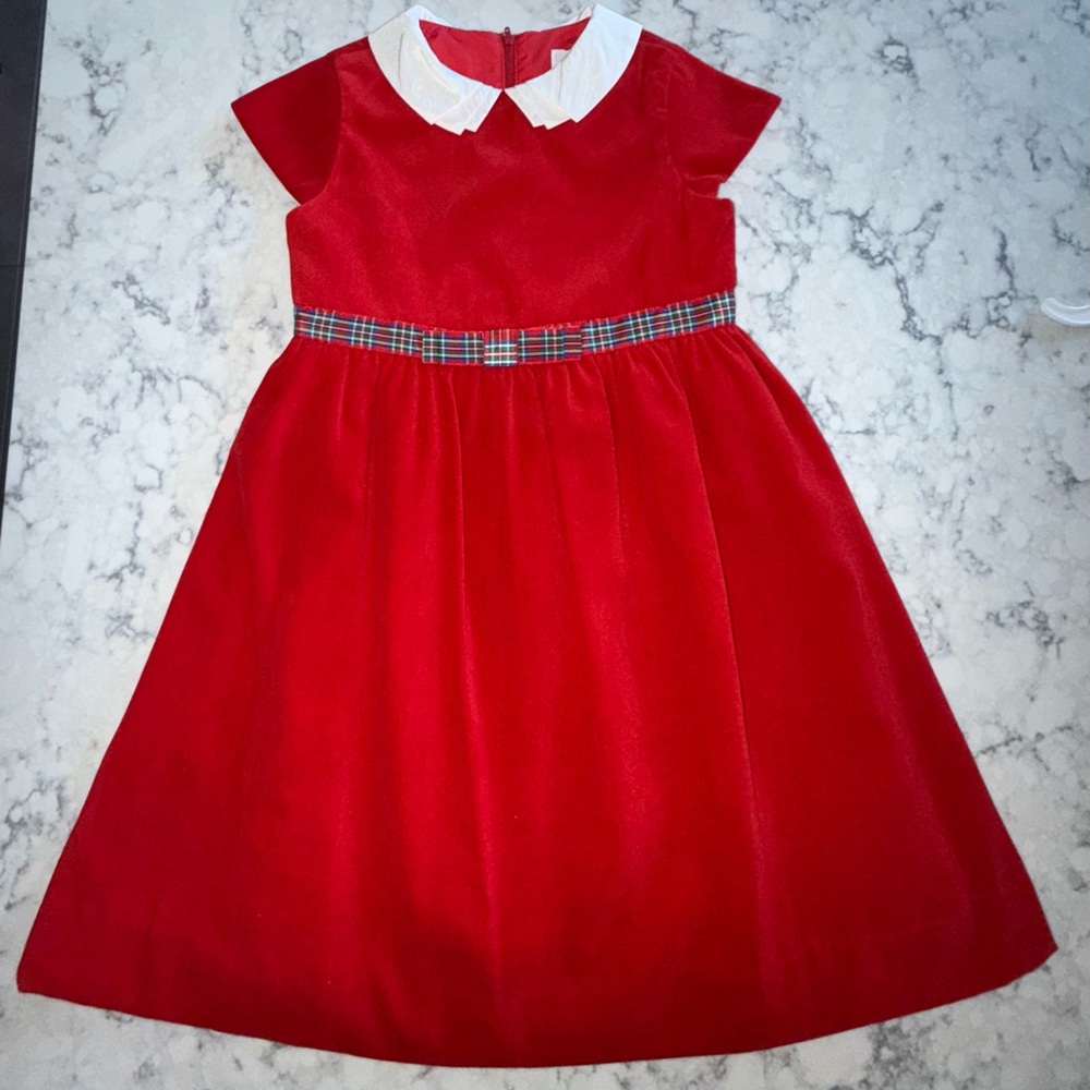 NWT Florence Eiseman Velvet Holiday Dress with White Collar